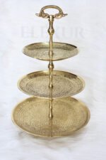 حامل الحلويات النحاسي  3 طوابق