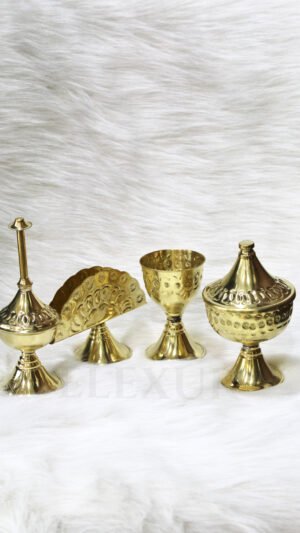 طقم الأربع قطع نحاس ذهبي