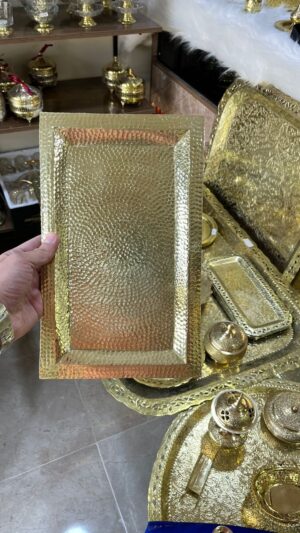 طبق تقديم مستطيل نحاسي33/20 سم