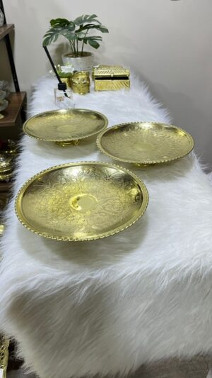 طقم الصحون النحاسية 22 سم  3 قطع