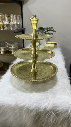 حامل الحلويات النحاسي  ثلاثة طوابق