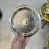 صحن الحلويات النحاسي الفضي 19 سم